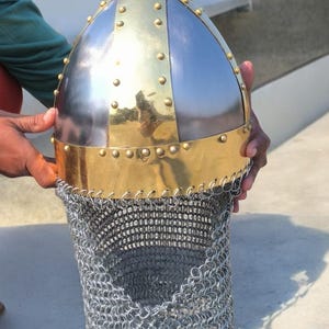 Medieval Spangenhelm Helmet | Medieval Knight Helmet | Battle Ready Knight Viking Helmets | Knight Costume Helmet Best For Gift