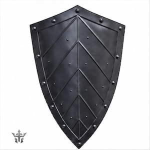 Medieval Knight Heater Shield - LARP Reenactment, Cosplay Armor, Pointed Shield For costumes & Gifts"