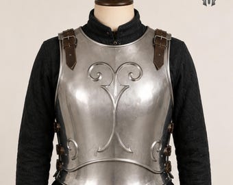 Medieval Women's Steel Breastplate Armor | Lady Knight Cuirass | Female Chest Armor | LARP Cosplay Renaissance Costume