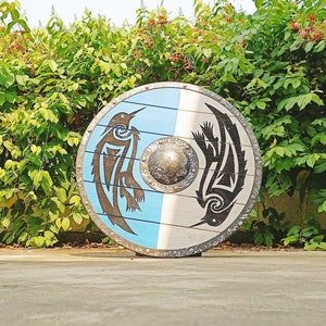 Medieval Viking Shield, Battle Ready Viking Shield, Ragnar Viking Shield Eivor Valhalla Shield, Viking Gift For Him, Round Viking Shield