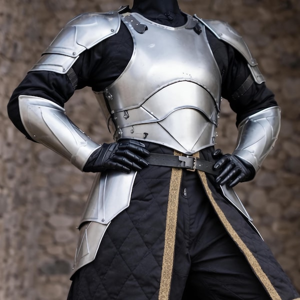Medieval Full Plate Knight Armor Suit Handmade Steel LARP Renaissance Costume