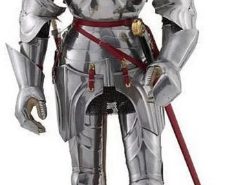 Medieval Steel Knight Crusador Armour Suit - Templar Full Body Suit Armour - Medieval Knight Crusader Suit of Armour, Wearable LARP/Ree
