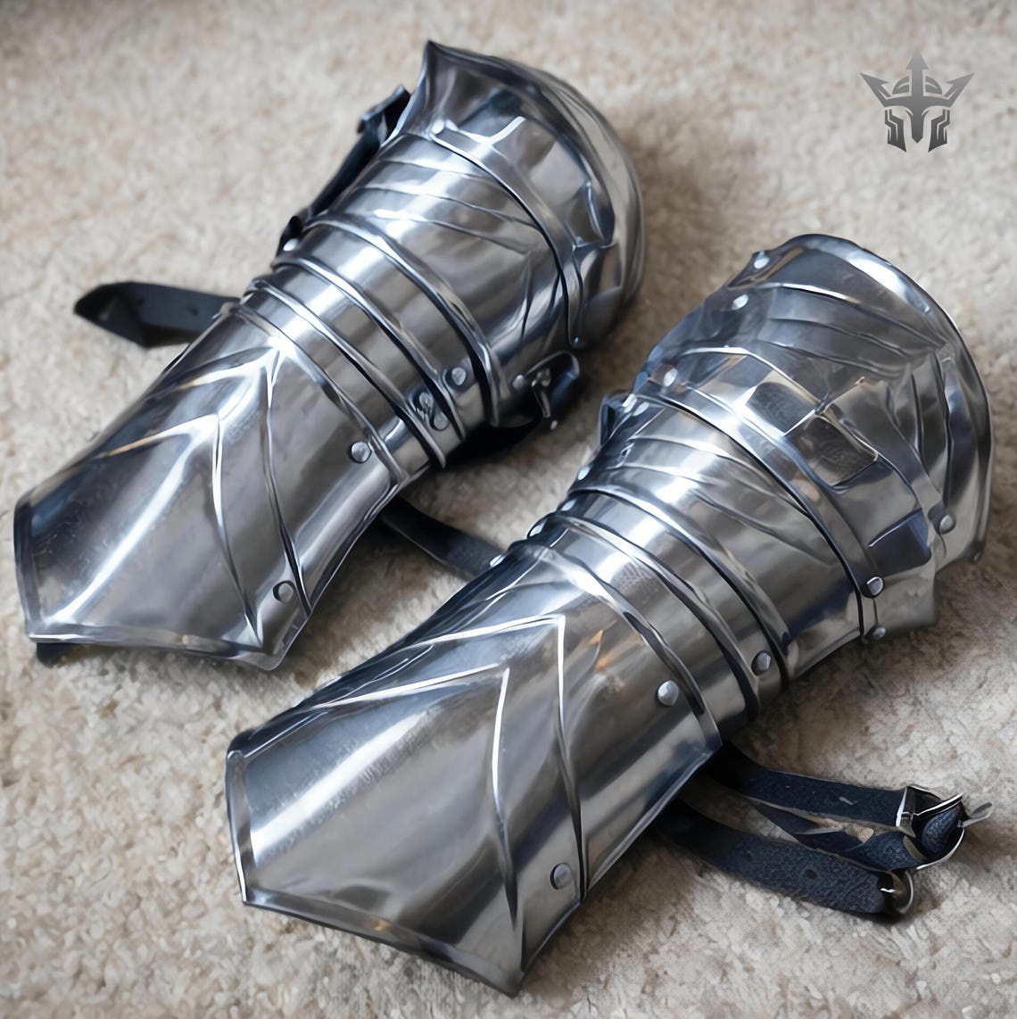 Handmade Steel Knight Gauntlets | Crusader Templar Gloves, Full Arm ...