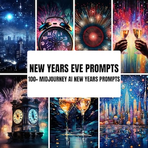 New Years Eve Midjourney Prompts, Ai Prompts, Midjourney Prompts, Digital Art, New Years eve, Digital Print