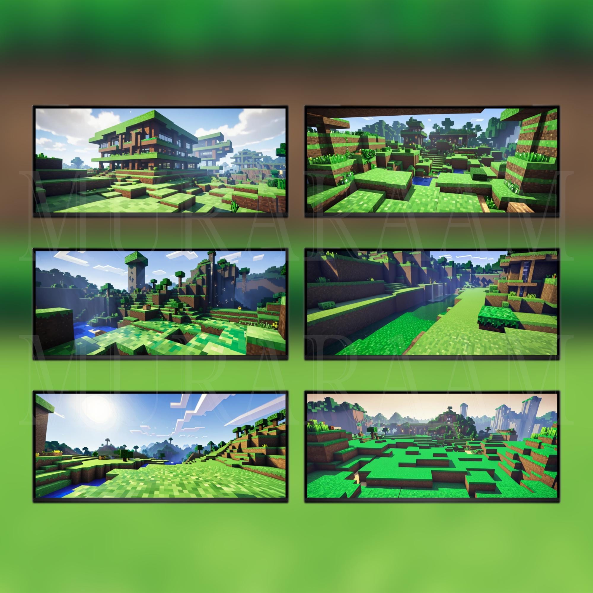 Minecraft Ultrawide Desktop Wallpaper, 30 Landscape Screens (digital ...