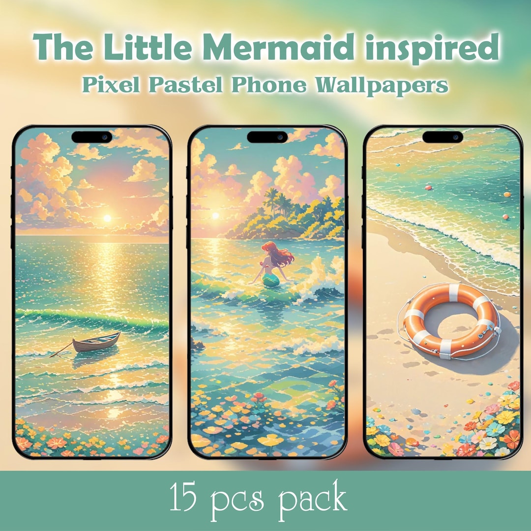 The Little Mermaid Inspired Sea Pastel Beach Pixel Aesthetic Picnic