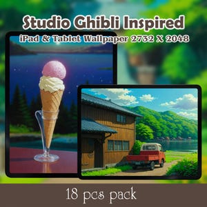 Studio ghibli inspired ipad wallpaper tablet wallpaper anime wallpaper macbook wallpaper background,cute wallpaper