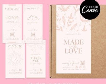 Box Seal Sticker Template - Easy To Edit Canva Templates - Editable Printable Beige Aesthetic Box Sealing Label Packaging Design - MD0095