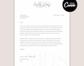 Clean & Modern Letterhead Template - Easy To Edit Canva Templates - Editable Printable Professional Corporate Letterhead - MD0098
