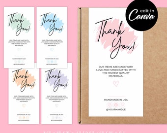 Box Seal Sticker Template - Easy To Edit Canva Templates - Editable Printable Box Sealing Label Thank You Small Business  Packaging - MD0090