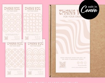 Box Seal Sticker Template - Easy To Edit Canva Templates - Editable Printable Beige Aesthetic Box Sealing Label Packaging Design - MD0094