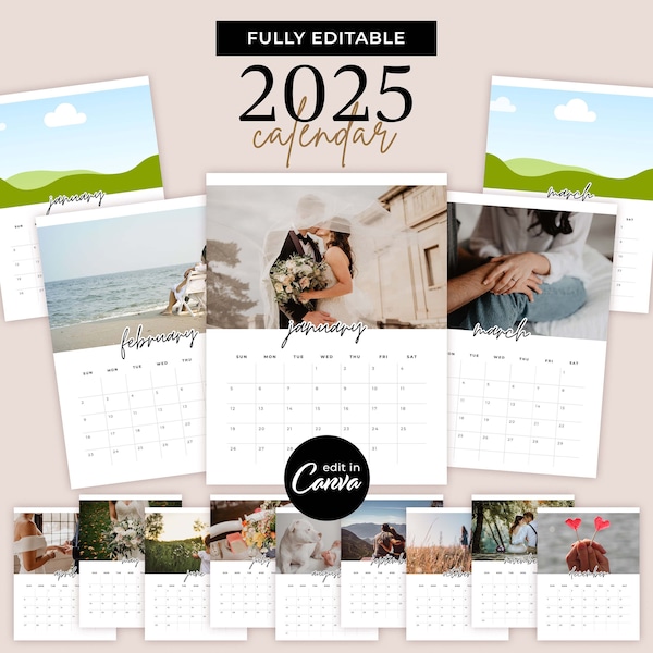 Calendar Templates 2025 Etsy