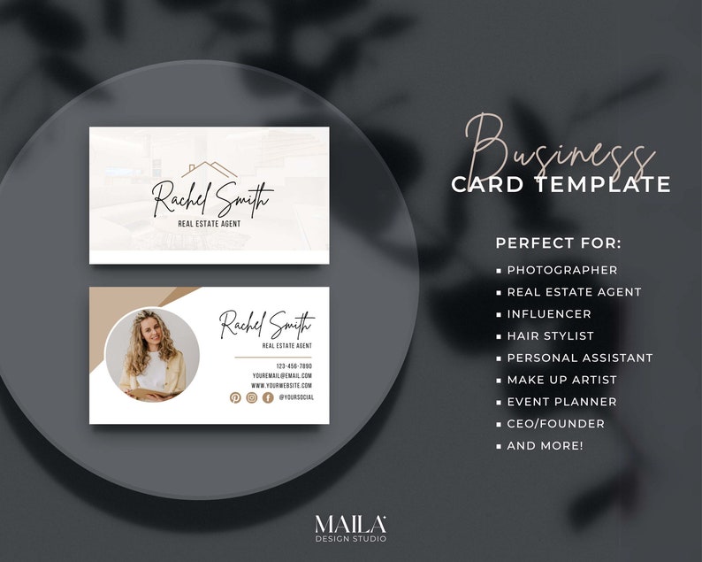 Realtor Business Card Template - Easy to Edit Canva Templates ...