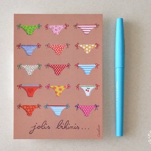 Carte postale "jolis bikinis"