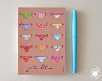Carte postale "jolis bikinis"