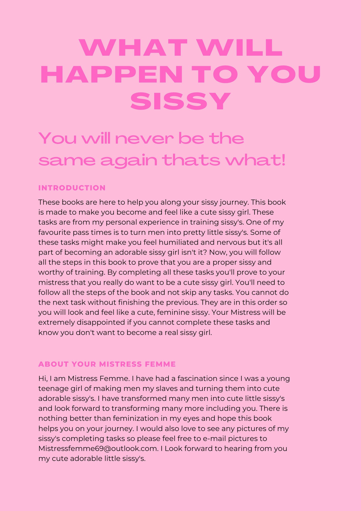 The Beginners Guide to Becoming the Ultimate Sissy Girl - Etsy Australia