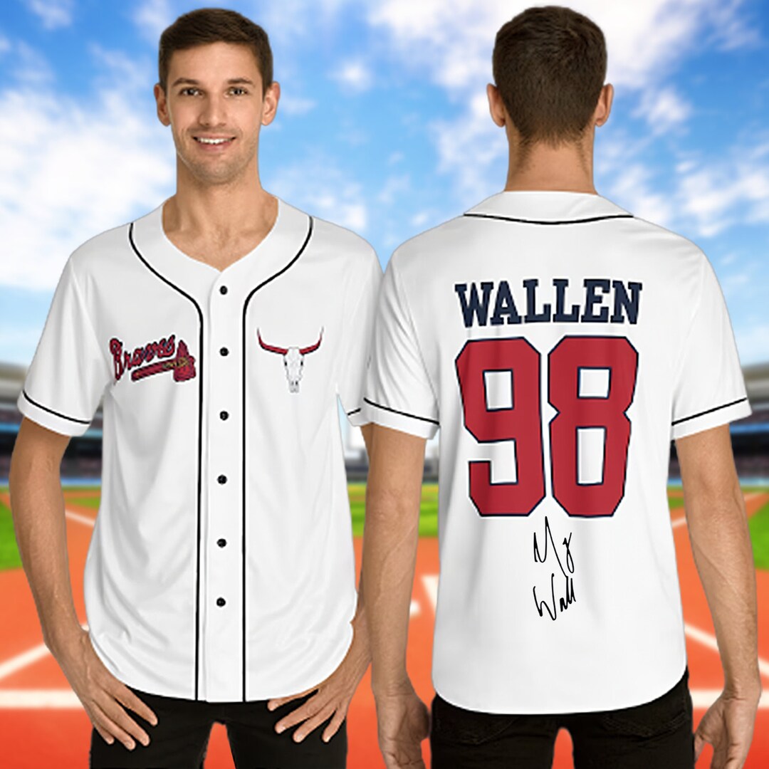 Wallen '98 Braves Baseball Jersey 98 Braves Etsy