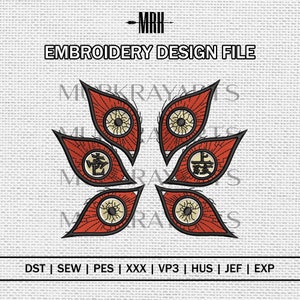 Douma Embroidery Design File, Kimetsu no yaiba Anime Embroidery Design,  Demon Slayer anime embroidery design, Upper Moon