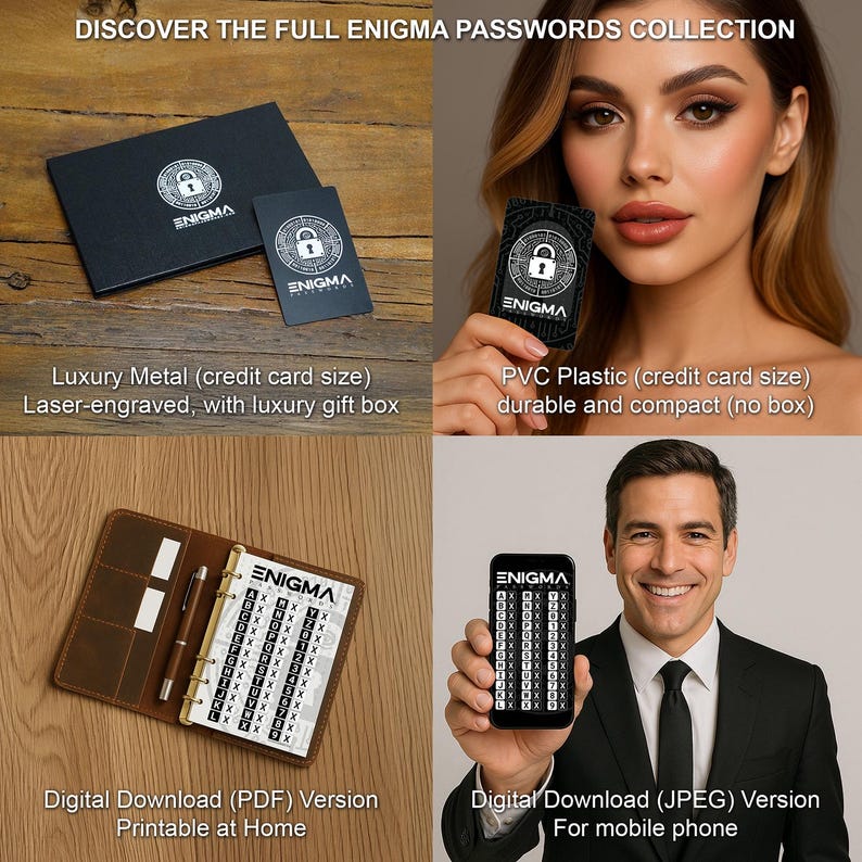 Enigma Password Card PDF – Printable Password Generator, Offline ...