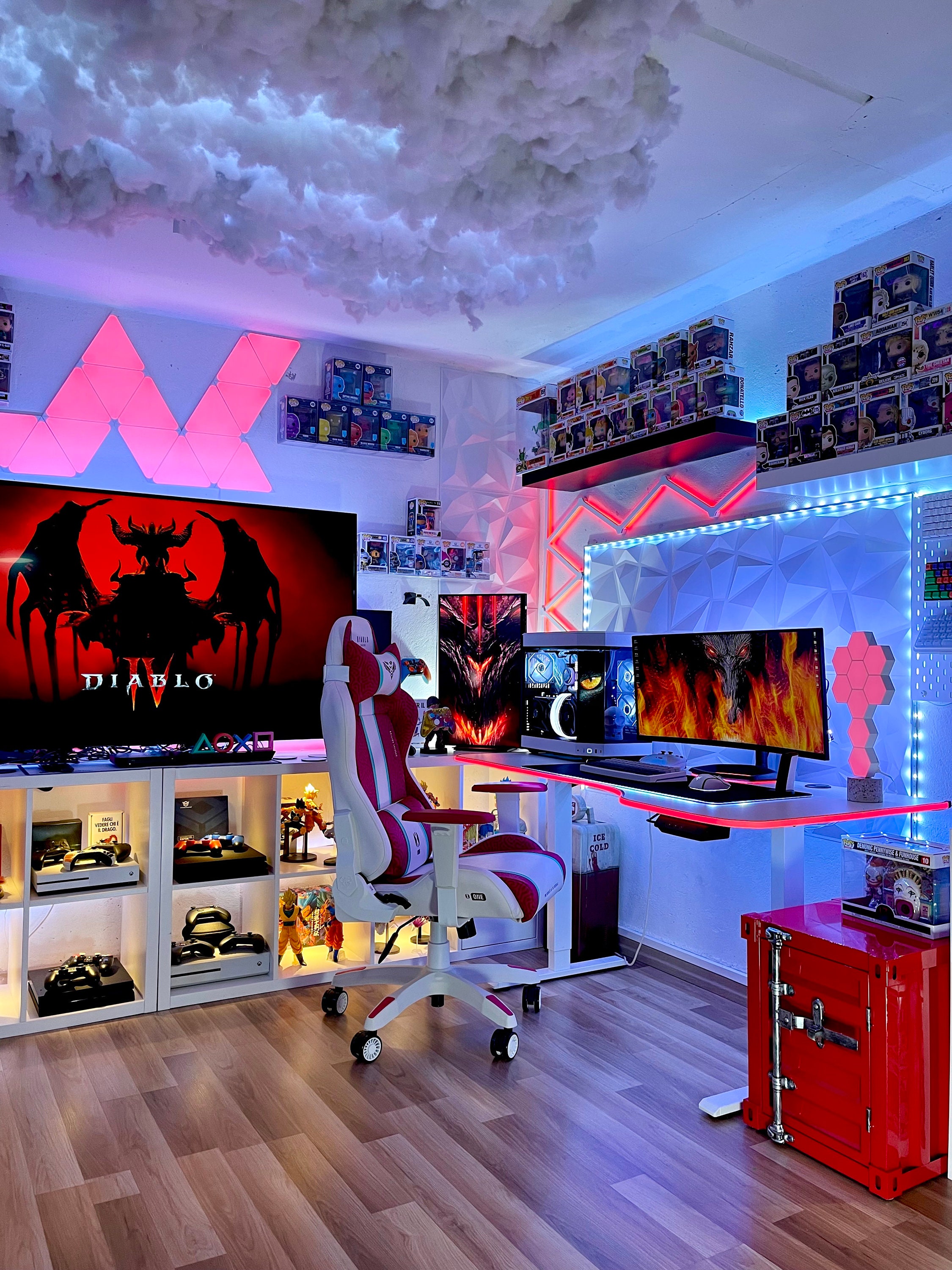 Metal Cabinet in Container Design Cool Industrial Metal Retro Gaming ...