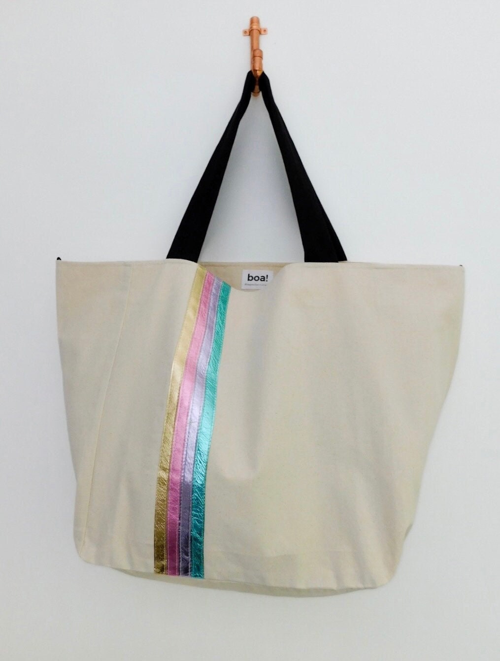 Extra Large Canvas Tote Bag With Zipper Large Canvas Beach Bags Big Size  Shopping Bag With Zipper Top and Handles 