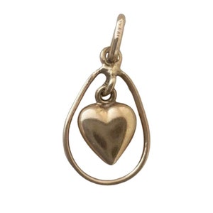 Vintage 18ct Gold Puffy Heart Pendant