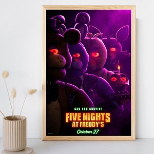 Fnaf Five-night-At-Freddys Anime Game Poster and Print Canvas