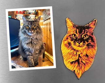 Imán de foto de mascota personalizado - Arte impreso en 3D - Regalo hecho a pedido para amantes de los animales