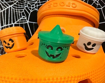 Adorno para zapatos de cubo de dulces de Halloween, impreso en 3D