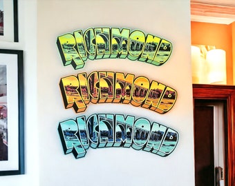 Arte de pared de Richmond impreso en 3D - Puente CSX
