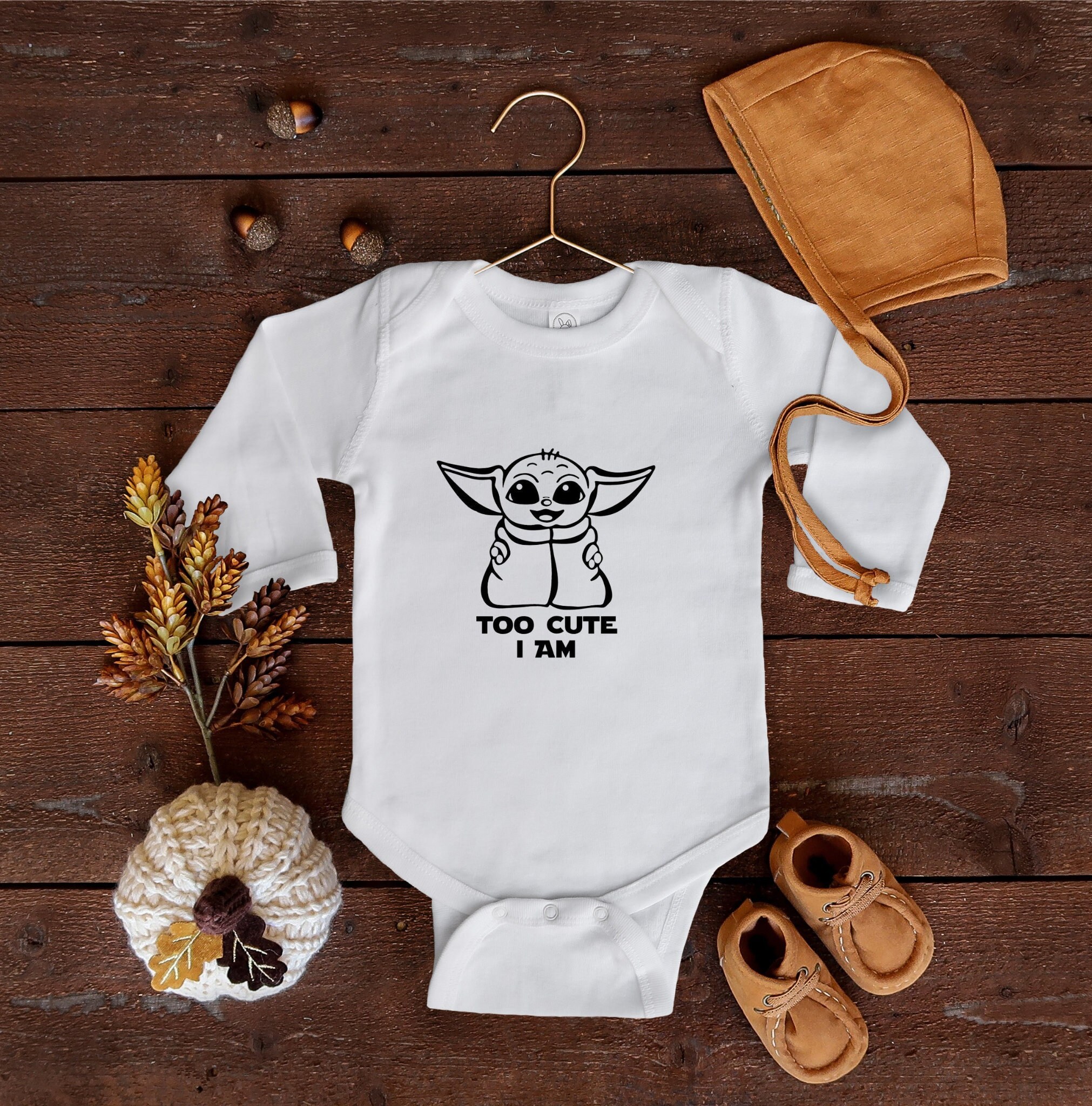 Baby Yoda Bodysuit Star Wars Baby Bodysuit Unisex Baby Etsy