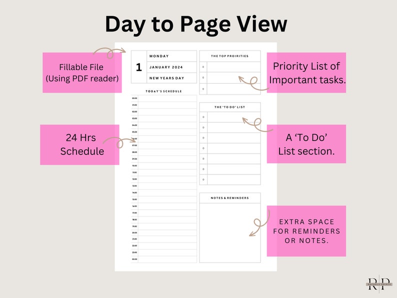 2024 Printable Planner ,diary Printable, and Fillable Sheets, PDF ...