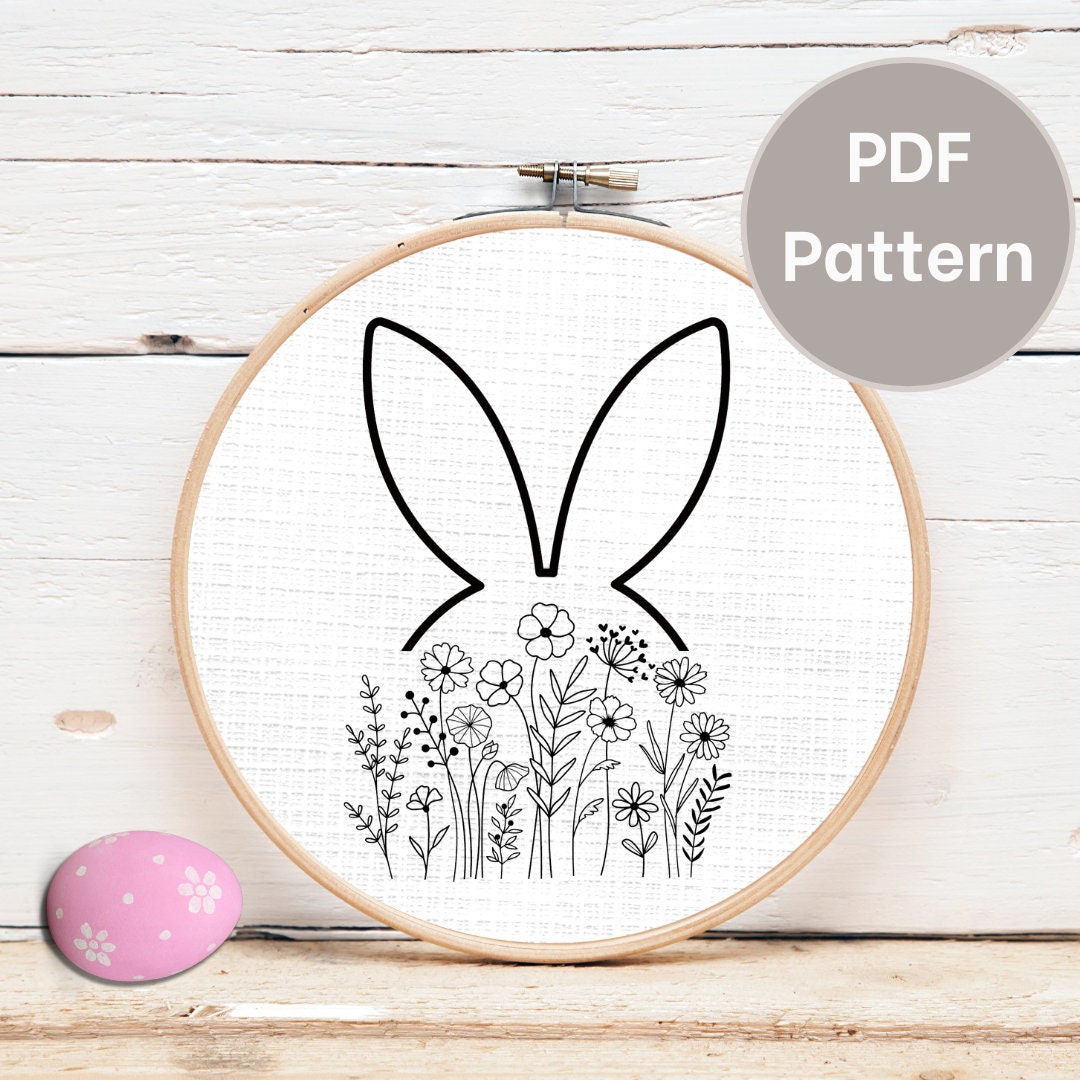 Easter Embroidery Design Bundle, Hand Embroidery Pattern PDF, Bundle of ...