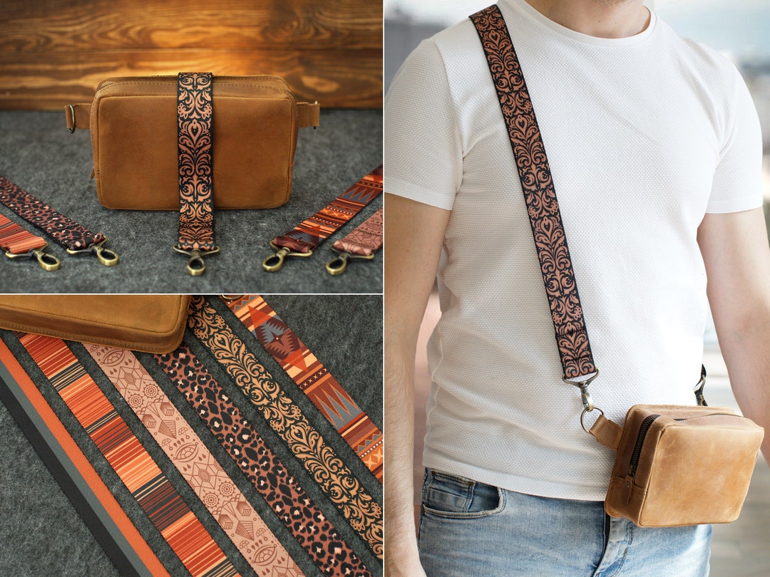 MICRO BAG 7 IN TAWNY BROWN SMOOTH LAMBSKIN YELLOW STRAP