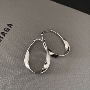 925 Sterling Silver Twisted Hoop Earrings,Mobius Hoop Earrings,Statement Hoop Earrings,Geometric Earring for Women,Tarnish Free,Gift for Her