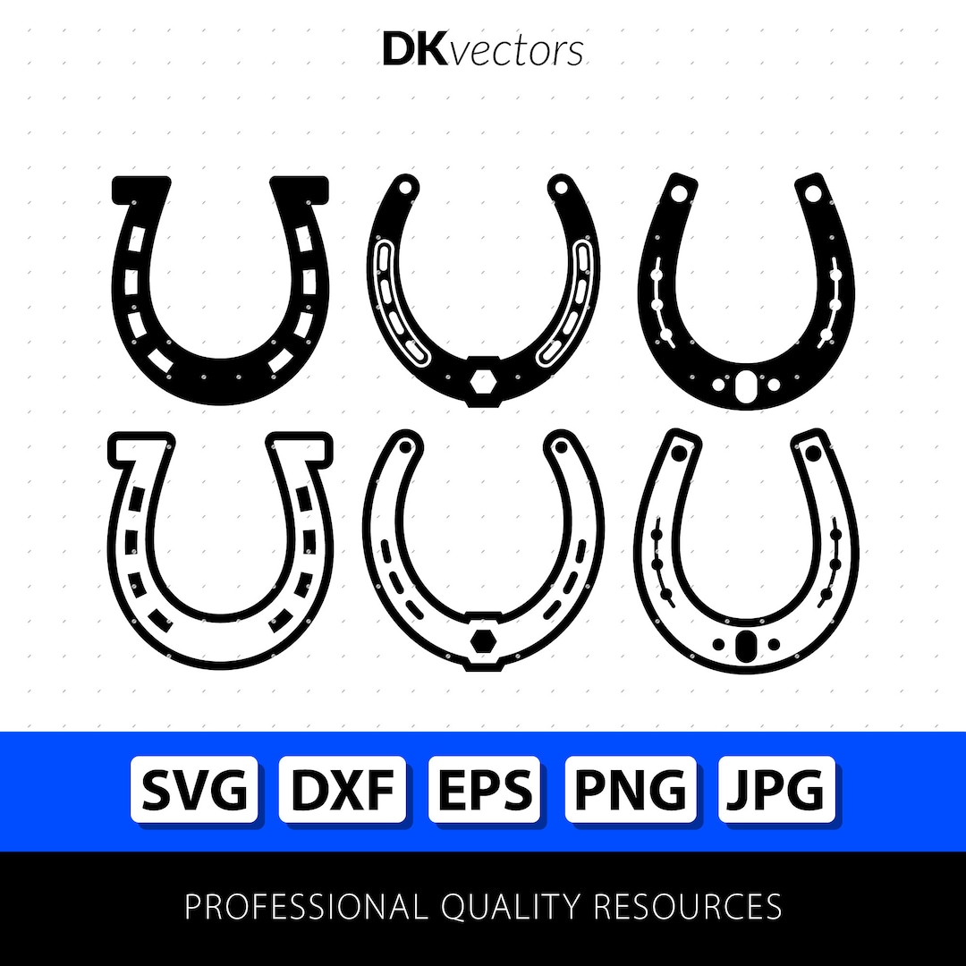Horseshoes SVG Instant Download .svg .dxf .png .eps .jpg for Shirts