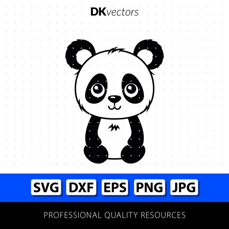 Cute Baby Panda SVG Instant Download .svg .png .dxf .eps .jpg for ...