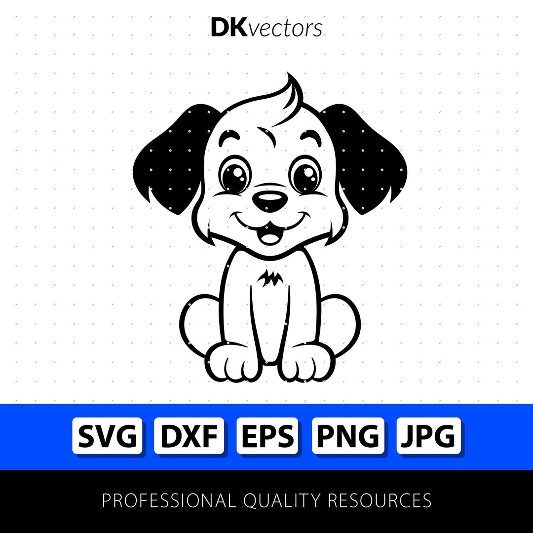 Cute Baby Dog SVG Instant Download .svg .png .dxf .eps - Etsy Australia
