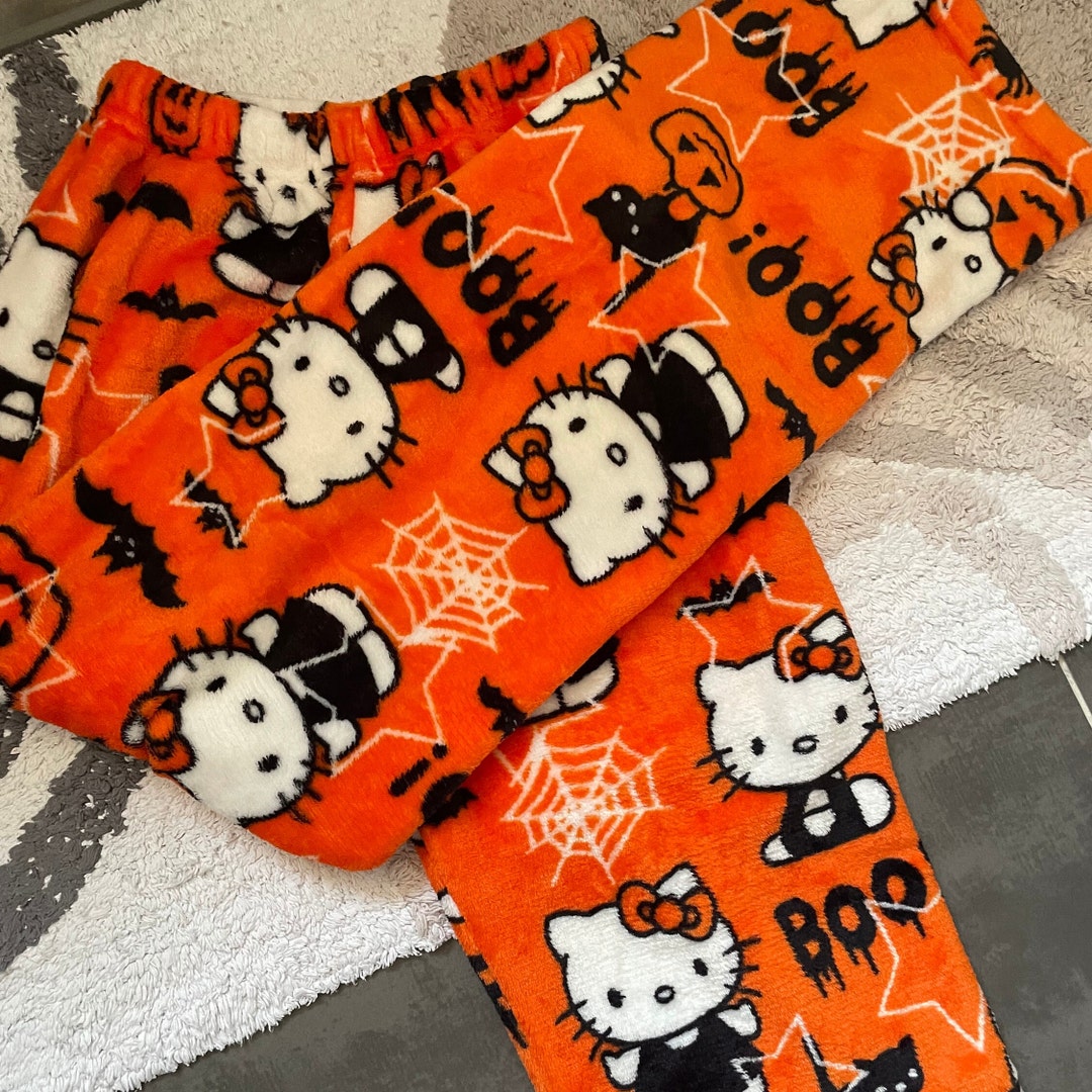 Hello Kitty Halloween Pajama Pants Cute Couples Pajama Etsy
