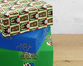 Christian Christmas Wrapping Paper Assortment | Jesus is the Reason for the Season, Chi Rho, and Matthew 1:21