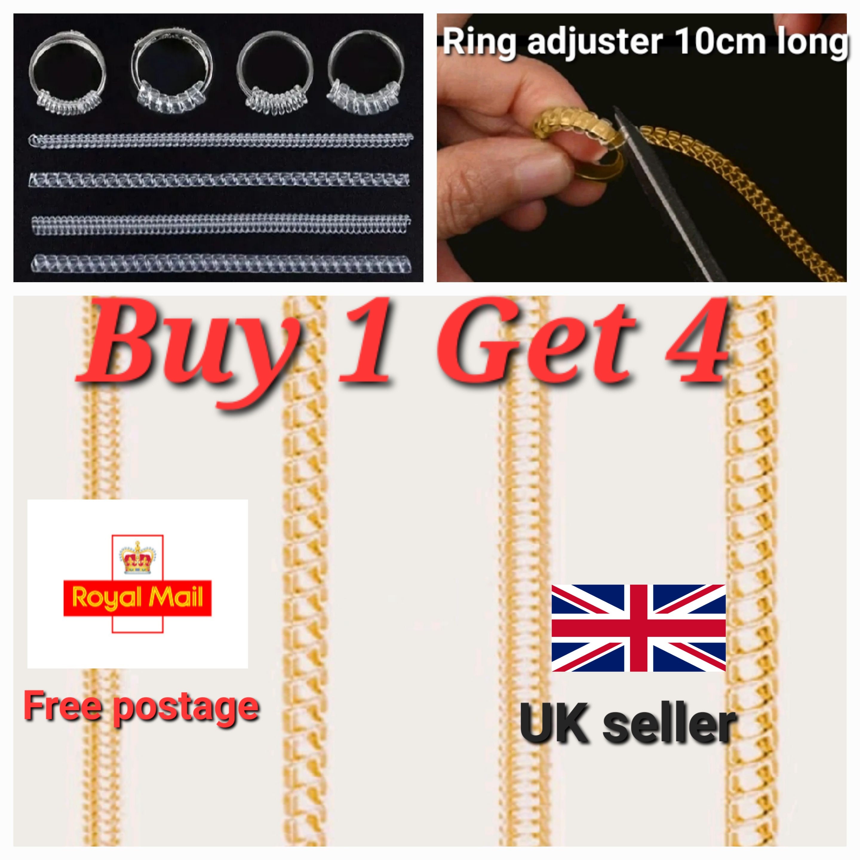 14kt Gold Filled Ring Sizer Adjuster Fits Any Ring Sizer for Loose Rings  New Small Medium Large Size Pack of 3 
