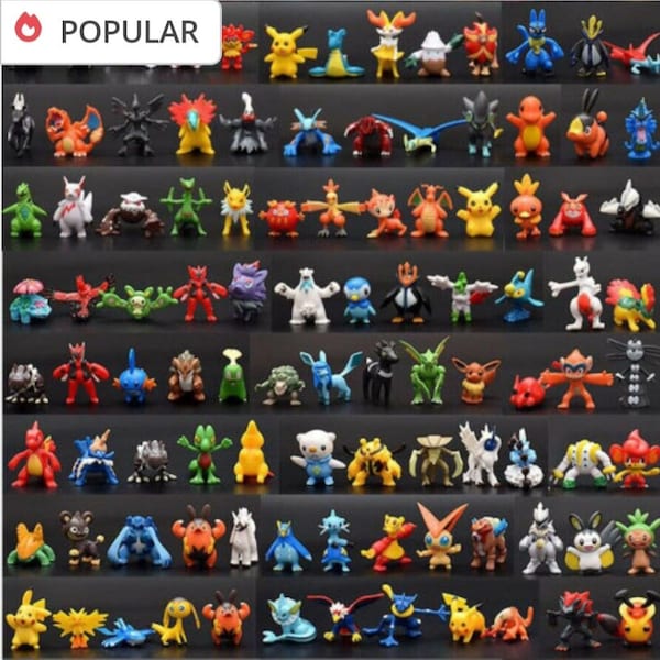 144-delige Battle Action-figuren Pockit Pokemon Monsters set UK Seller Gift For Kids.