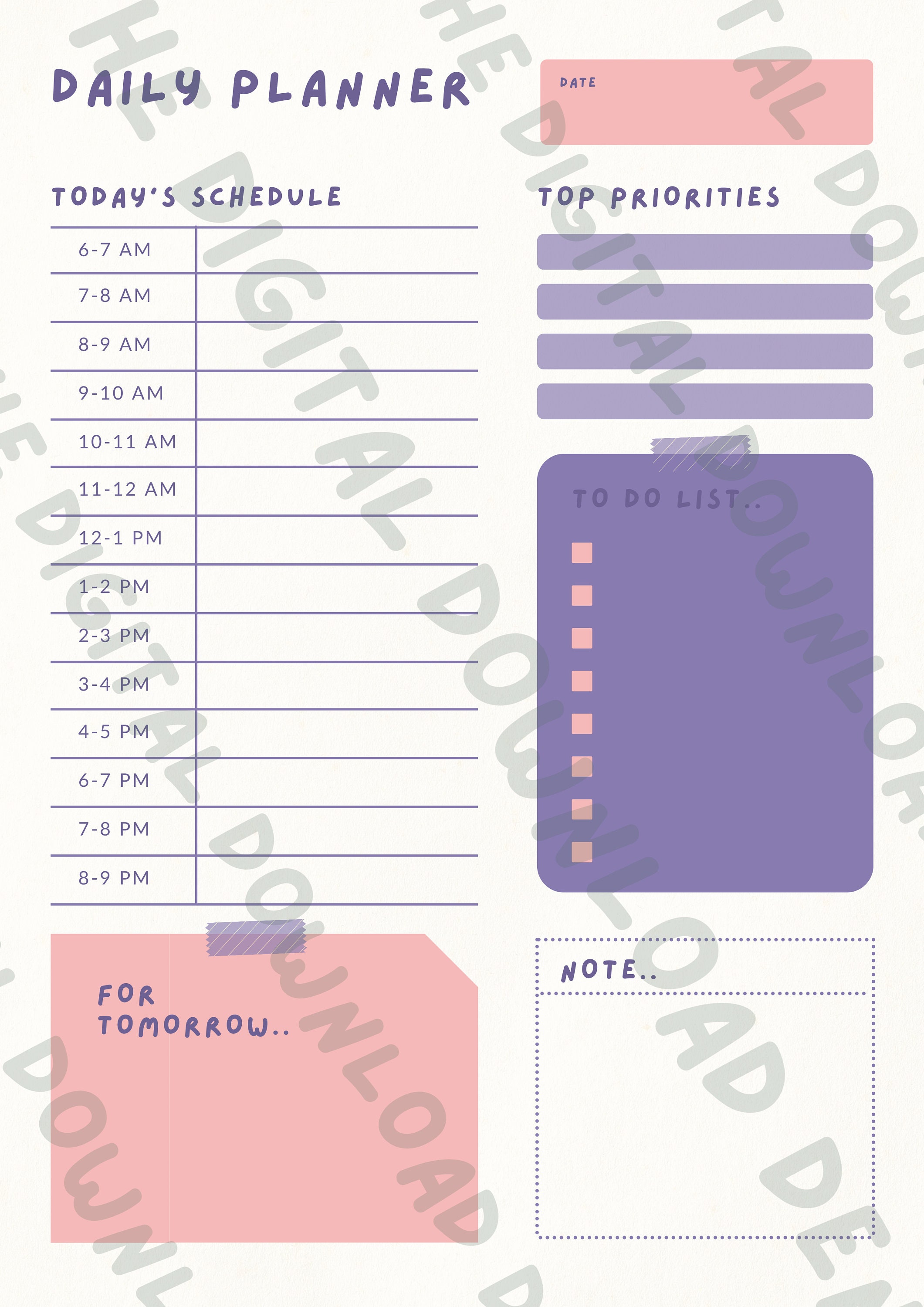 Free Daily Planner Download