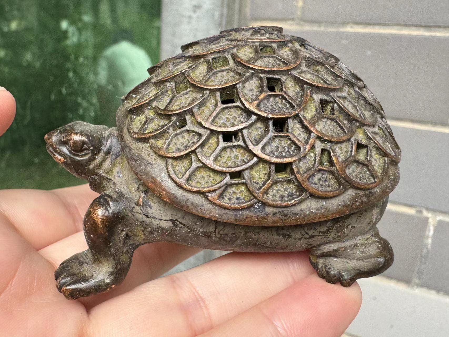 Copper turtle statue Incense Burner Collectible Feng Shui Ornaments Figurine Miniatures Animals bronze tortoise longevity turtle Luck gift .