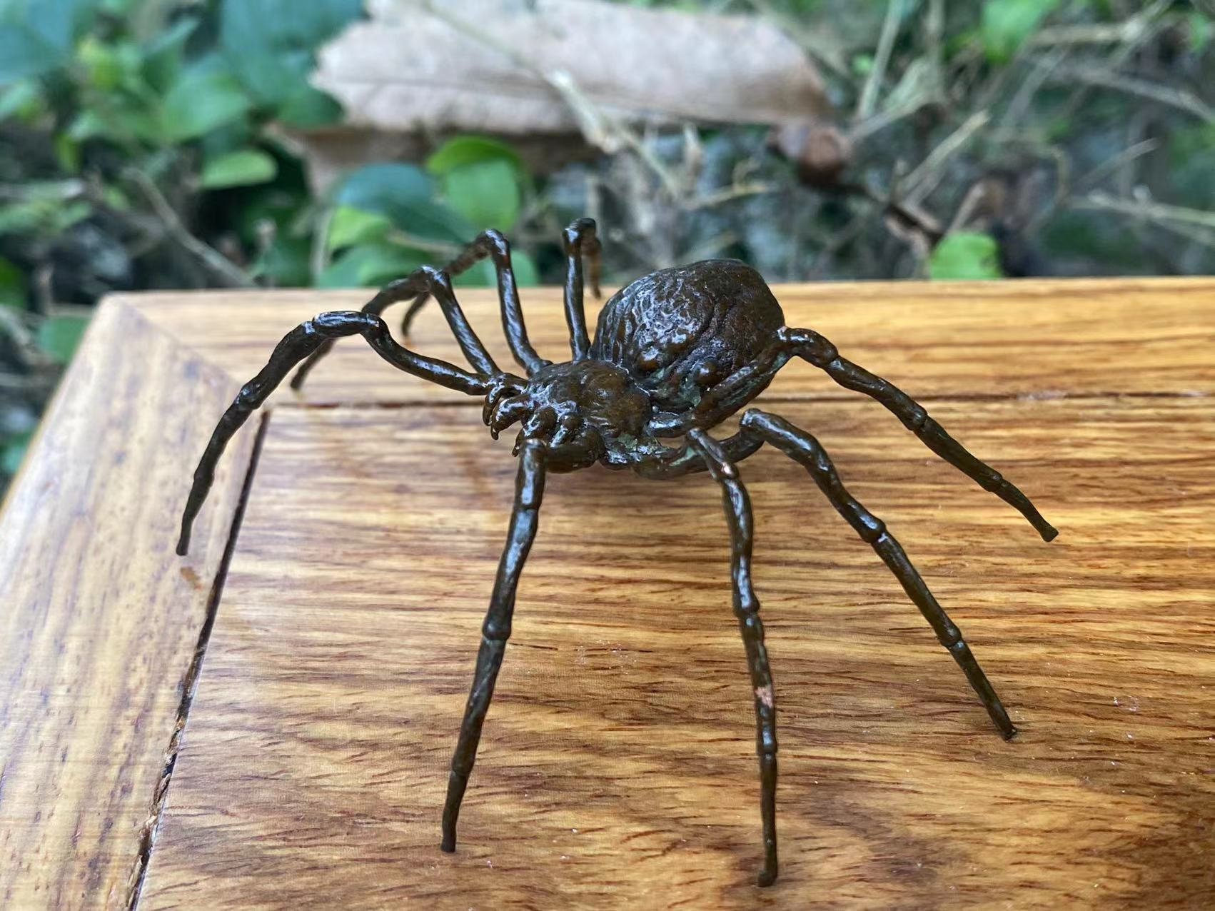Copper Spider Statue Animal Sculptures Feng Shui Wealth Good Luck ...