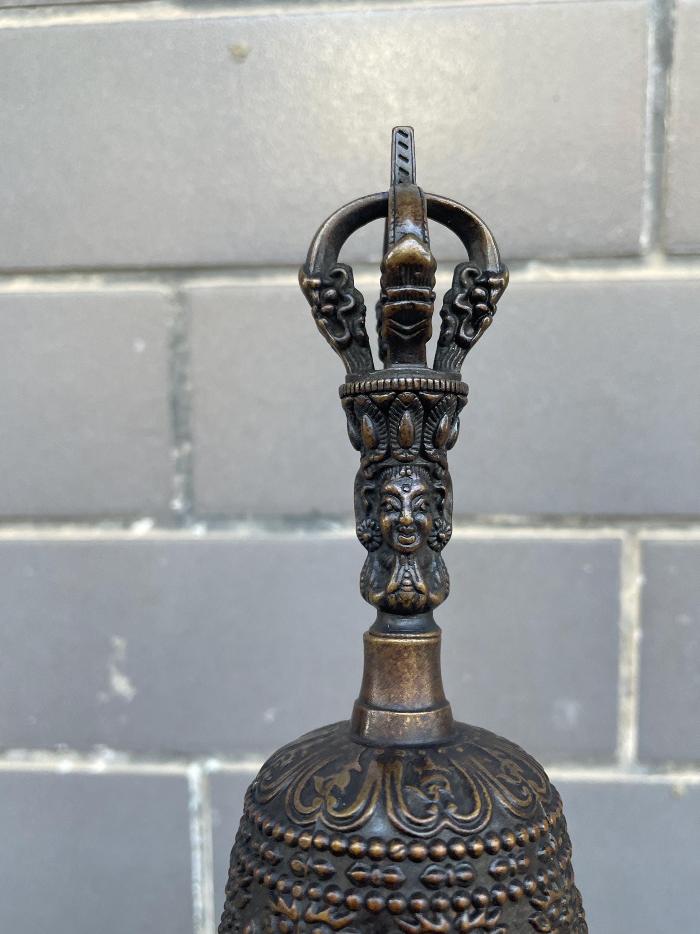 Nepal Vintage Copper Vajvakilaka,handcrafted Vajra Bell Buddhism