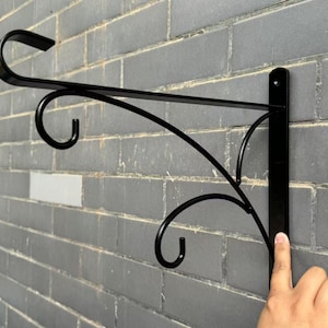 Cast Iron Hanging Hook Bracket, Plant Hook, Lantern Light Hook, Basket Hook, Fire Bucket Bracket, Birdfeeder Hanger, Wall Mounted Plant Hook