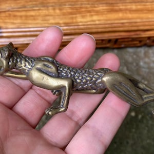 Mini Bronze Cougar Leopard Lion Panther Statue Sculpture Figure Big Cat  Gold Leopard Panther Cheetah Art Ornament Wildlife collectibles DE0