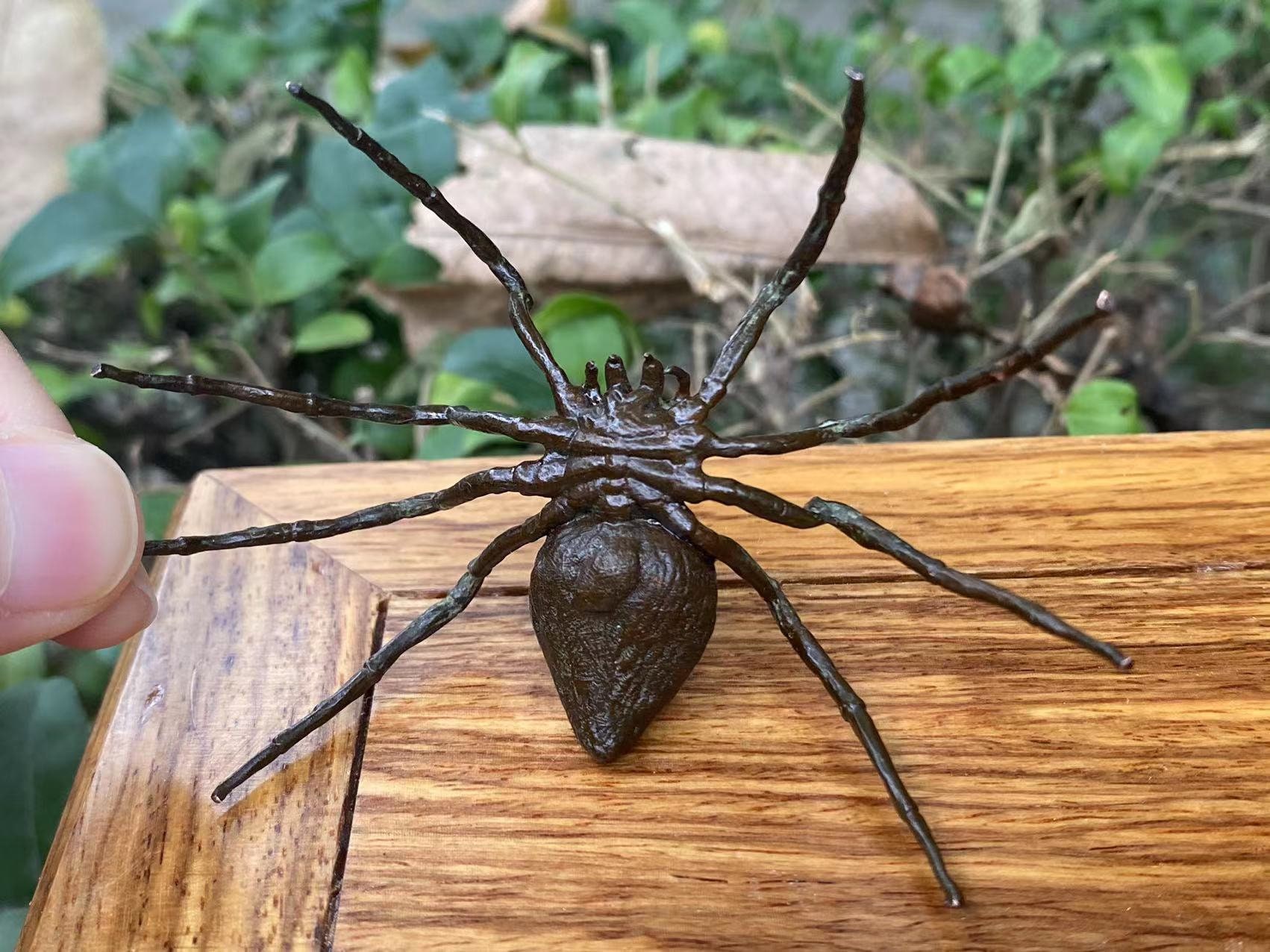 Copper Spider Statue Animal Sculptures Feng Shui Wealth Good Luck ...