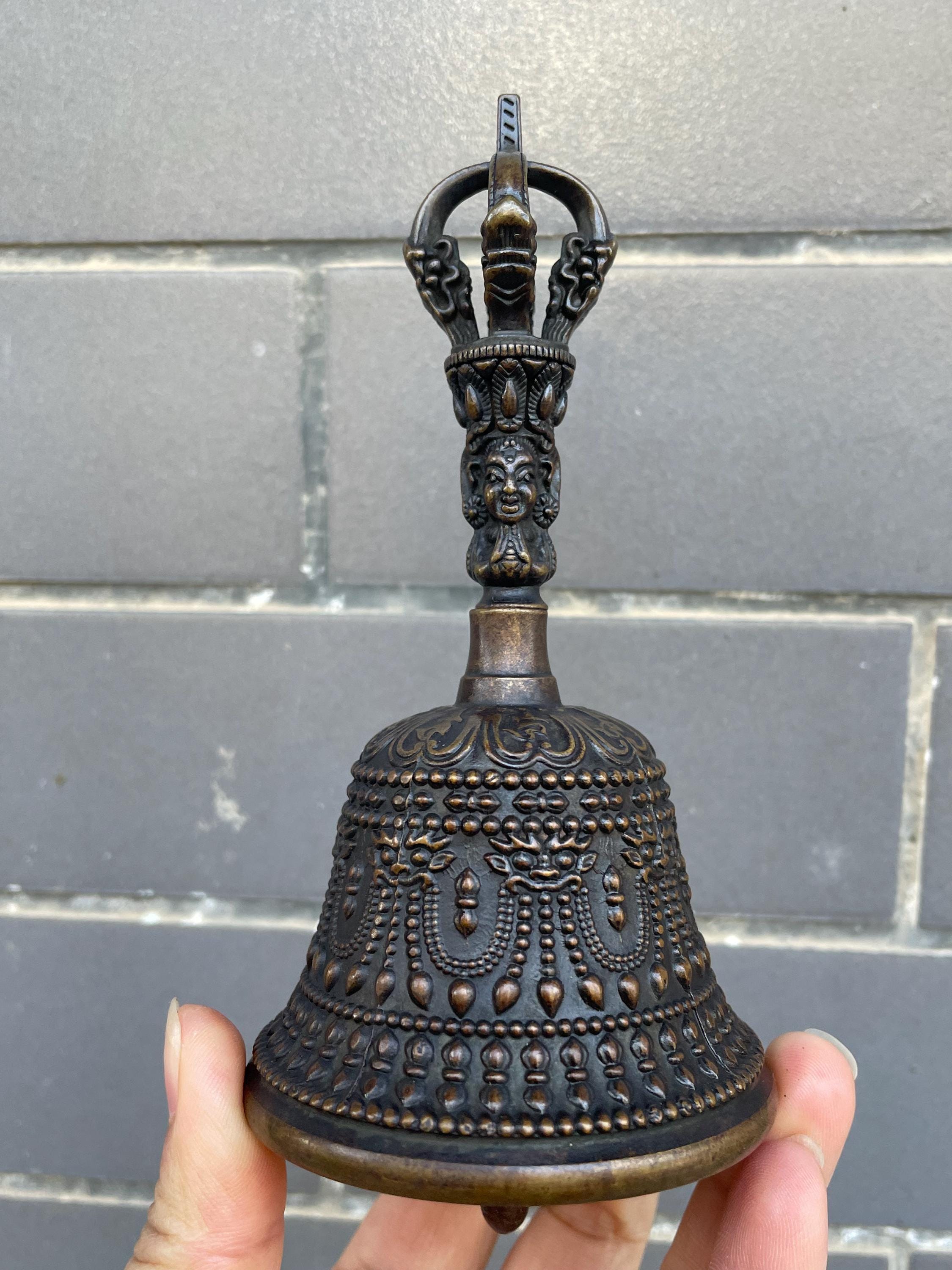 Nepal Vintage Copper Vajvakilaka,handcrafted Vajra Bell Buddhism